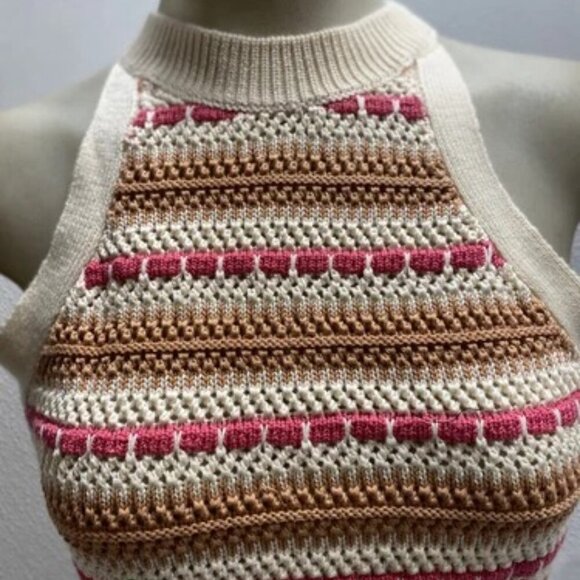 NEW CENTRAL PARK WEST Womens Cute Knit Coen Tank Top Size XS Poppy Multi - Picture 3 of 10